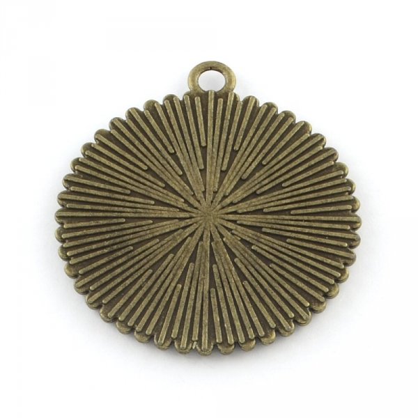 2 Halterungen 25mm Bronze-Cabochons, Anh&auml;nger-Cabochons 31AB