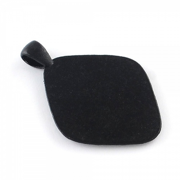 2 Cabochon-Halterungen 25 X 18 mm Schwarz, Cabochon-Anh&auml;nger 304-20