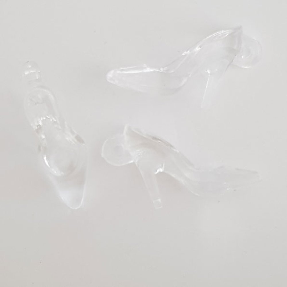 3 Schuh Charms Nr. 33 Transparent