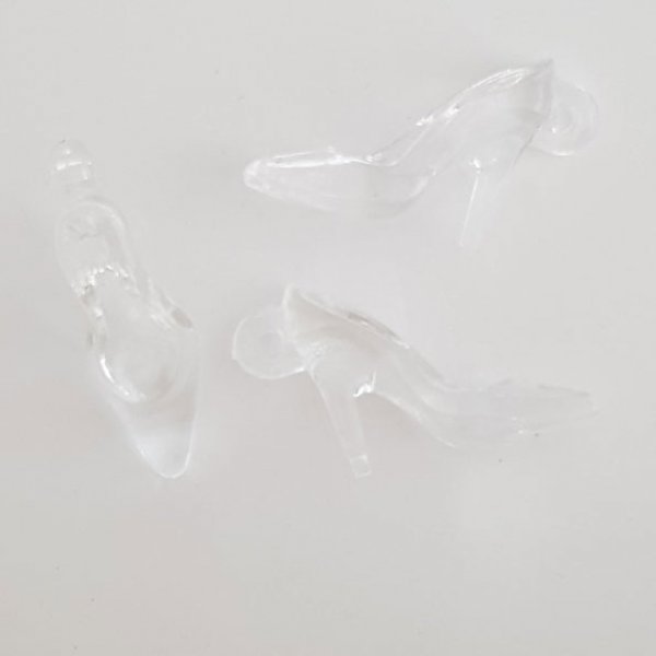 3 Schuh Charms Nr. 33 Transparent
