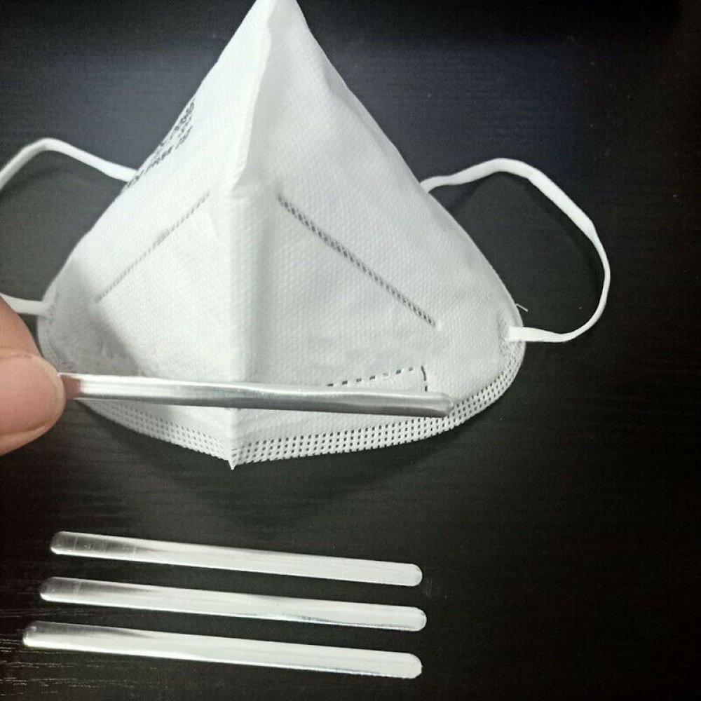 500 Stück Nasenstegband Thermokleber Maskenzubehör Nr. 01 Nasensteg Nasenbügel Nasenklammer für Masken.