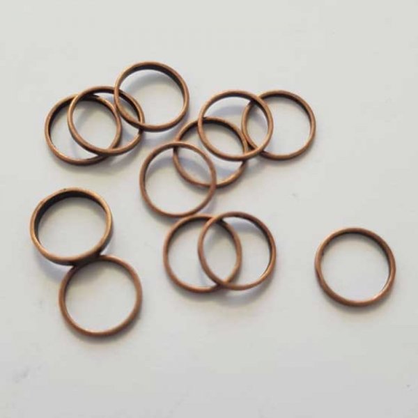Anneau Ferm&eacute; Connecteur 10 mm Bronze N&deg;02 Fin