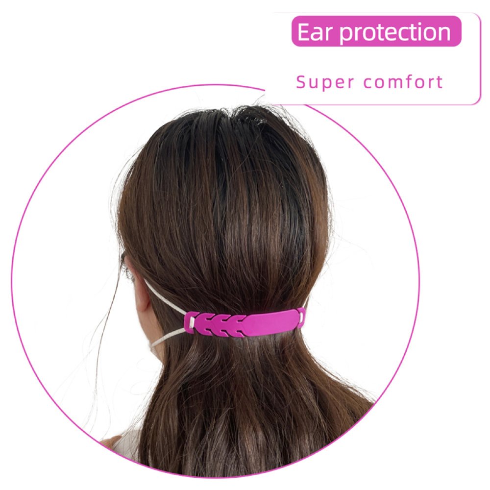 Elastischer Clip Verstellbarer Gehörschutz für Maske Nr. 02 Fushia