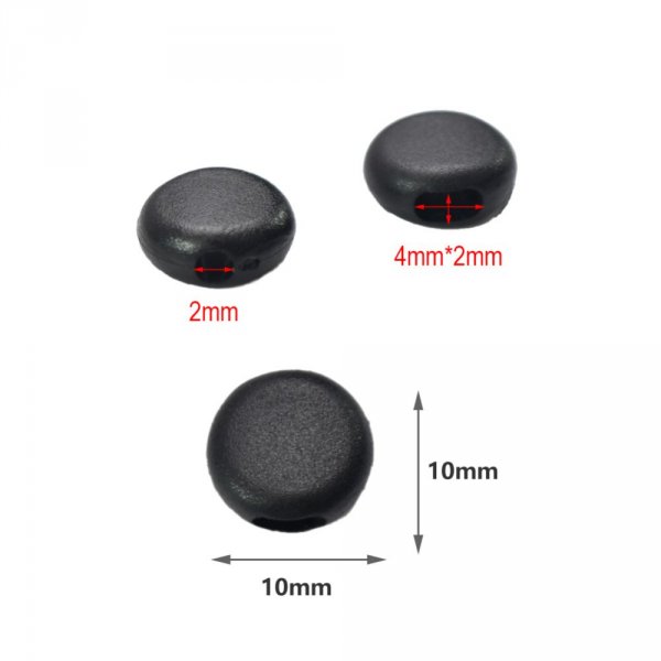 Elastische Befestigung Befestigung Schleife Gummirolle Schwarz Nr. 02 x 100 St&uuml;ck