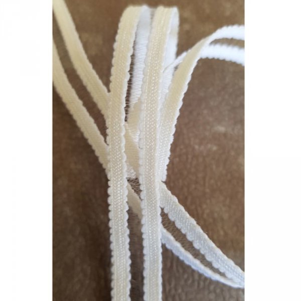 Meterware Elastisches Gummiband wei&szlig; Phantasie 15 mm 02