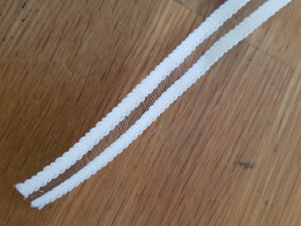 Meterware Elastisches Gummiband weiß Phantasie 15 mm 02