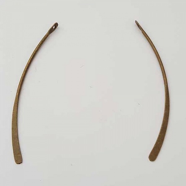 Gebogene Stange Silbermetallic 1 Ring N&deg;01 Bronze