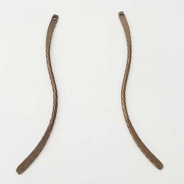 Gebogene Stange Silbermetallic 1 Ring N&deg;02 Bronze