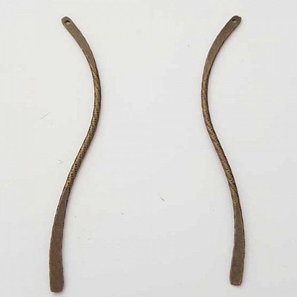 Gebogene Stange Silbermetallic 1 Ring N&deg;03 Bronze