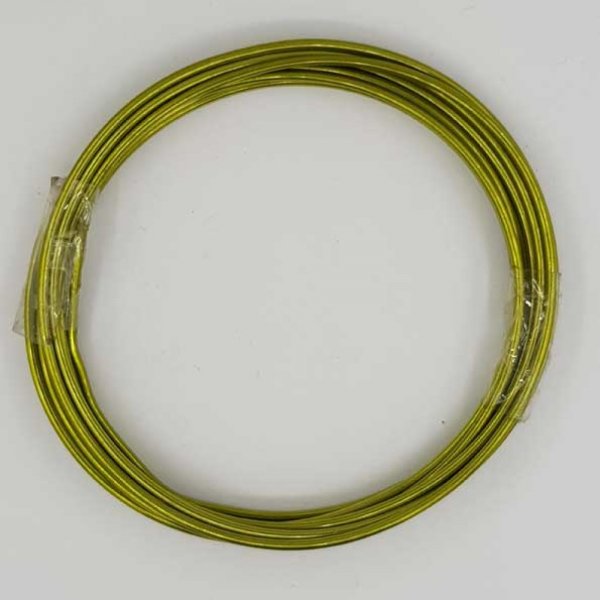 Bobine de 2.5 m&egrave;tres fil aluminium rond 2 mm Kaki