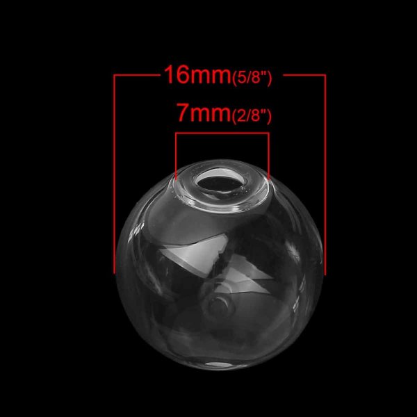 Glaskugeln rund 16mm 20 St&uuml;ck zum F&uuml;llen