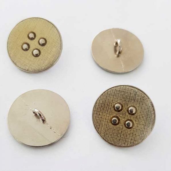 Bouton Argent/Or N&deg;38 de 26 mm Rond