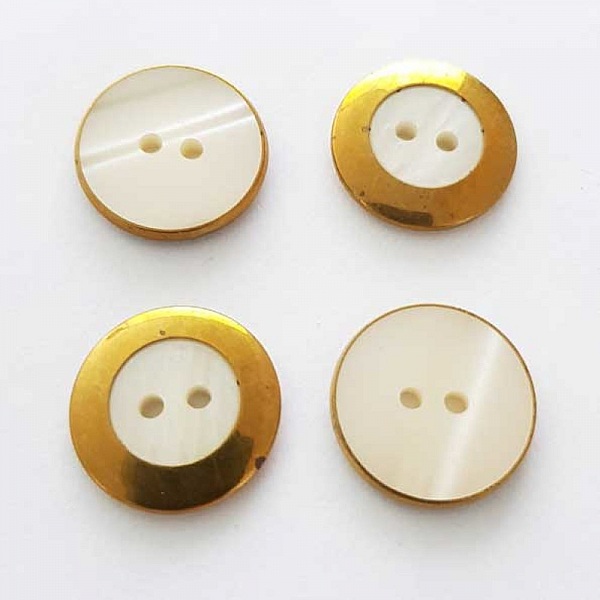 Bouton Dor&eacute; N&deg;38 de 20 mm Rond