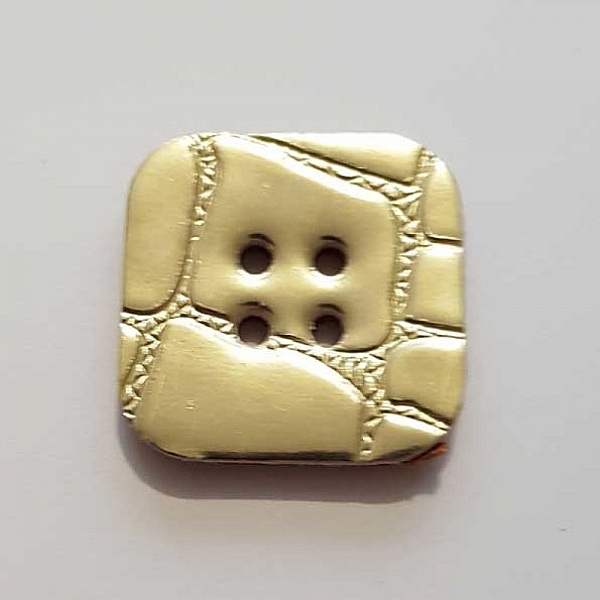 Bouton cuir vintage Carr&eacute; 41 mm N&deg;11