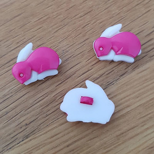 Kinderknopf mit Motiv Hase Nr. 02