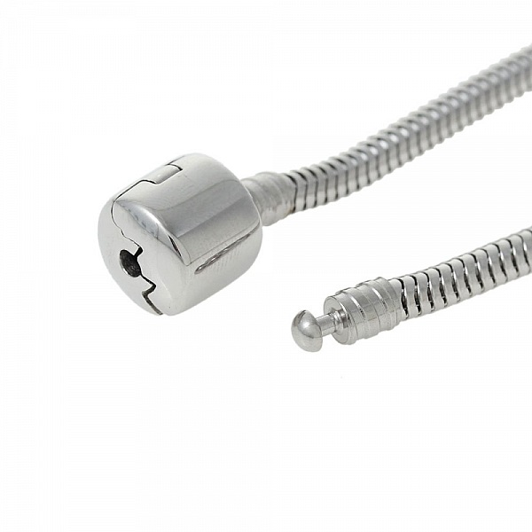 Bracelet Acier Inoxydable N&deg;04 Argent Fermoir Clip 20 cm