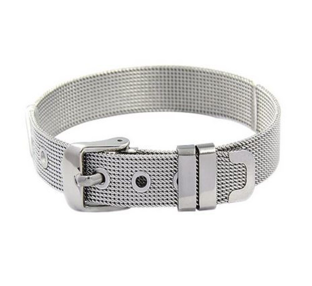 Armband Edelstahl 10 mm Silber