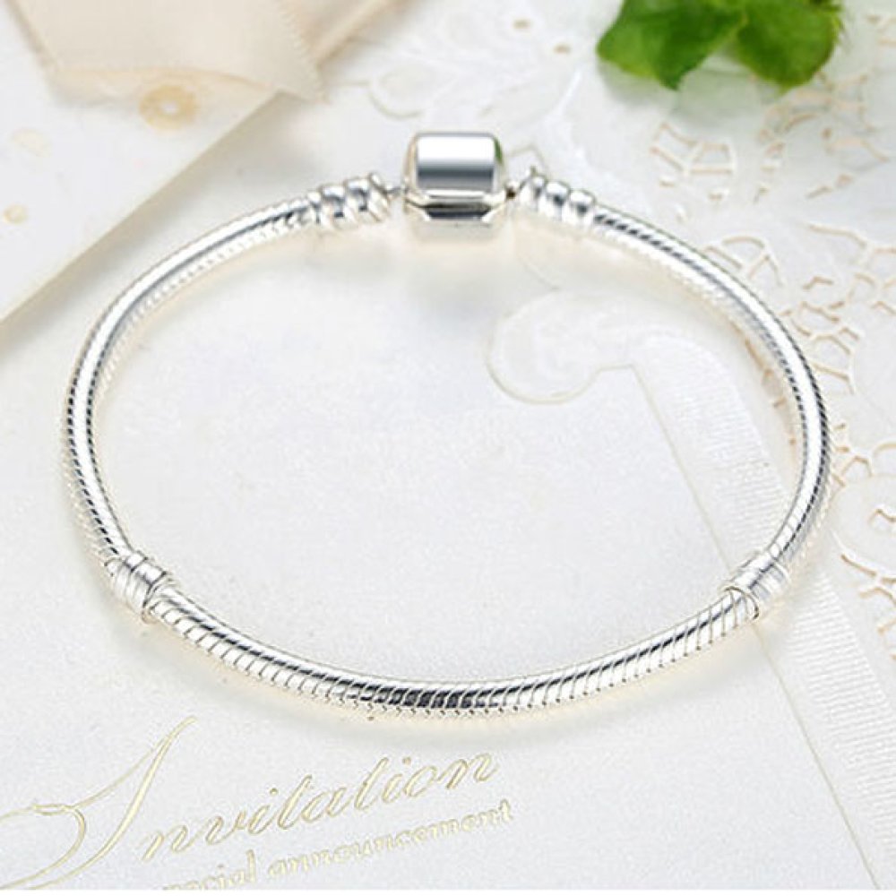 Bracelet Argent 925 Fermoir Clip 20 cm