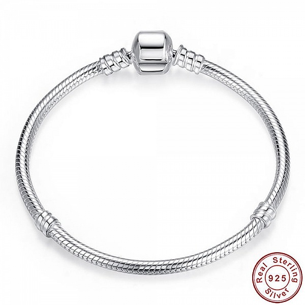 Bracelet Argent 925 Fermoir Clip 19 cm