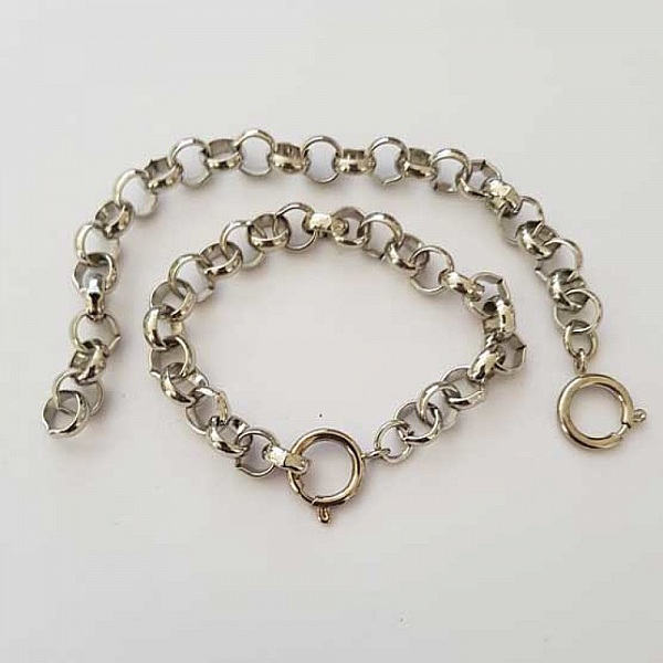 Bracelet Chaine Argent de 20 cm N&deg;03
