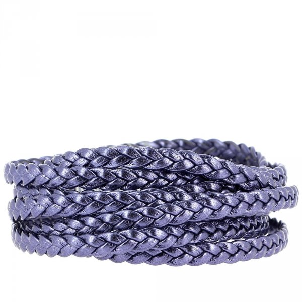 Europ&auml;isches geflochtenes Clip-Armband Uni 03 VON 15 BIS 23 CM Glicine