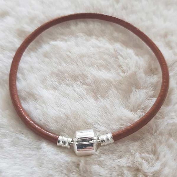 Armband Clip Europ&auml;isch Glatt Uni 01 VON 15 BIS 23 CM Braun BR