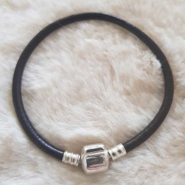 Glattes europ&auml;isches Clip-Armband Uni 01 VON 15 BIS 23 CM Dunkelbraun