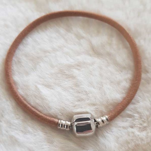 Armband Clip Europ&auml;isch Glatt Uni 01 VON 15 BIS 23 CM Natural