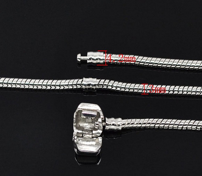 Europ&auml;isches Clip-Armband 15cm mit glatter Schlie&szlig;e