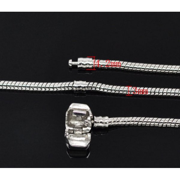 Europ&auml;isches Clip-Armband 16cm Glatte Schlie&szlig;e