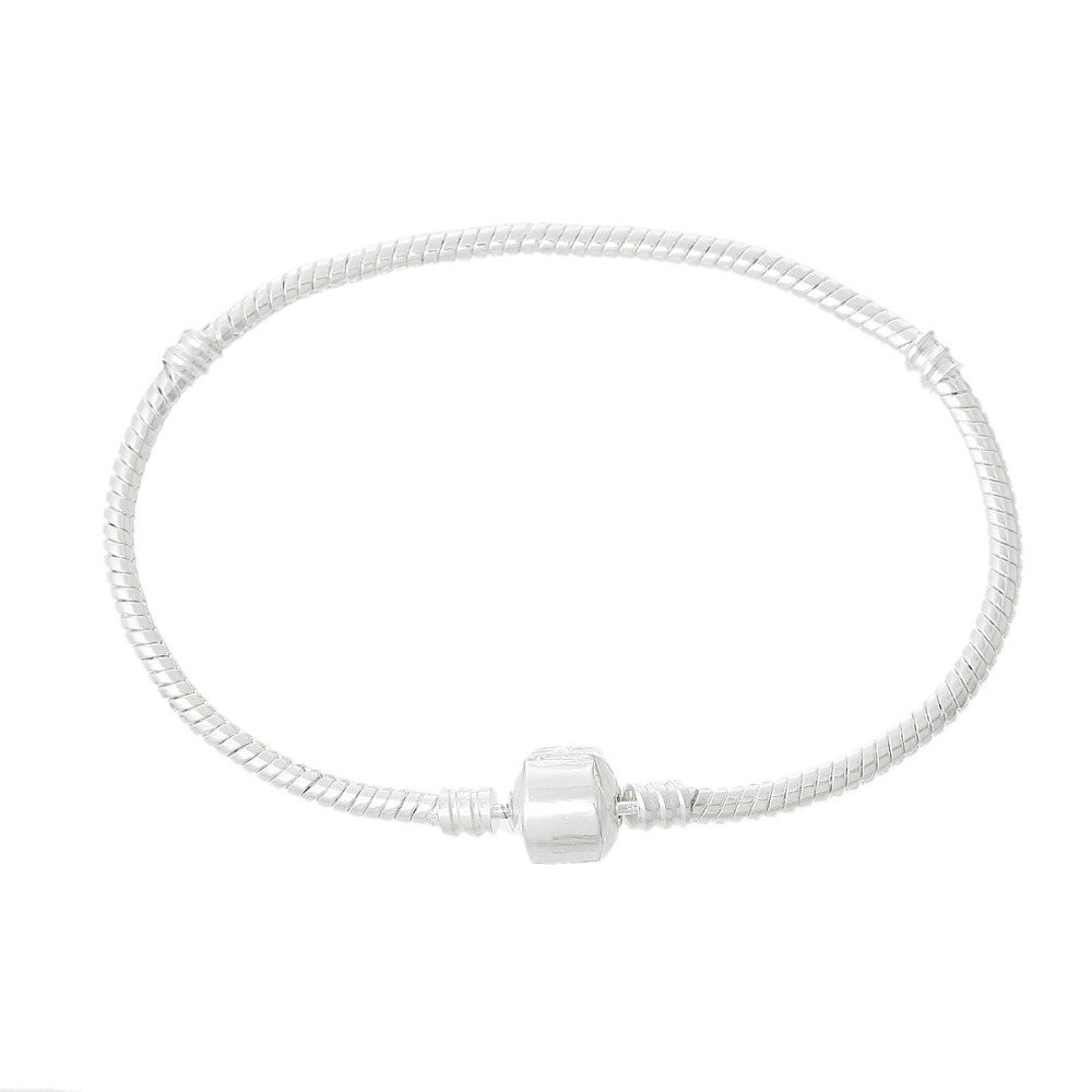 Europäisches Armband Clip 23cm Glatte Schließe