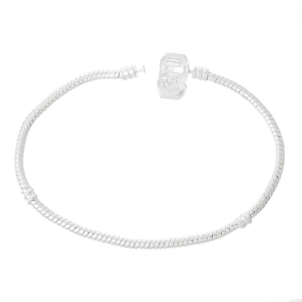Europäisches Armband Clip 23cm Glatte Schließe