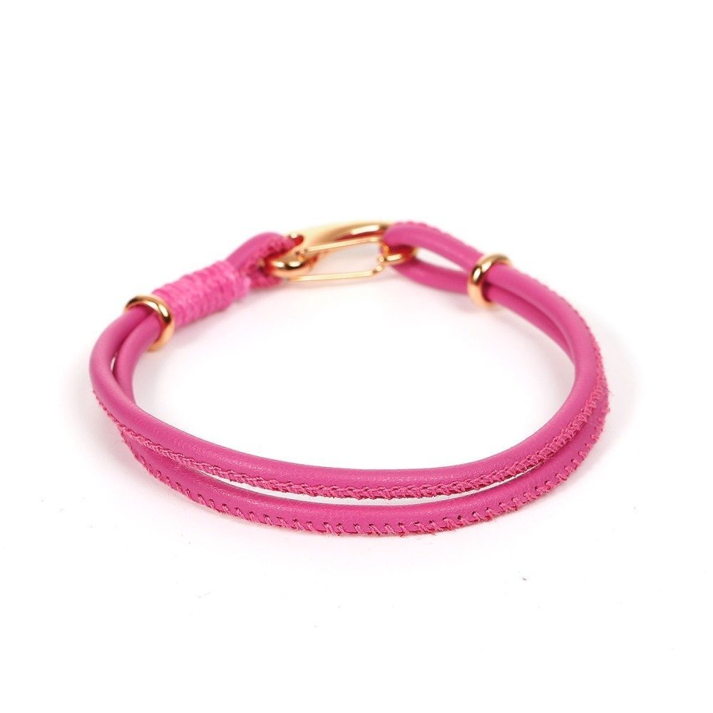 Europäisches Armband Double Uni Fushia