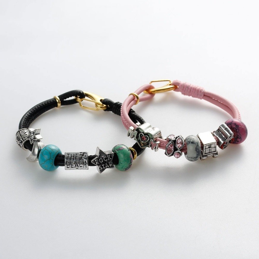 Europäisches Armband Double Uni Rose