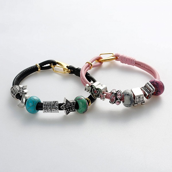 Europ&auml;isches Armband Double Uni Rot