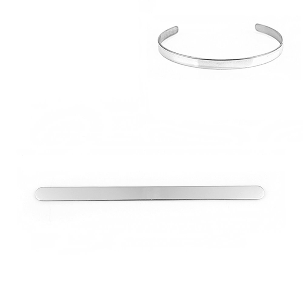 Armband Manschette 10 mm aus Edelstahl Nr. 05 zum Biegen