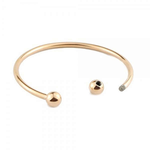 Bracelet Rigide Acier Inoxydable N&deg;11 Dor&eacute; Ros&eacute;