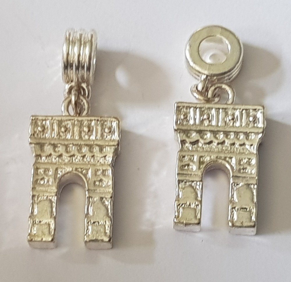 Arc de Triomphe Charm versilbertes Metall