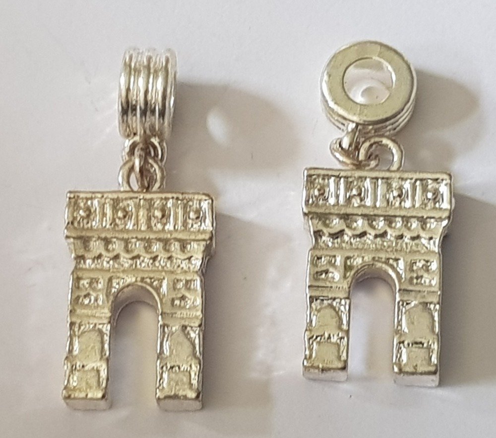 Arc de Triomphe Charm versilbertes Metall