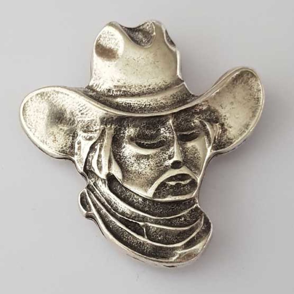 Breloque Bolo Cow-boy Western N°01 Argent Zamak