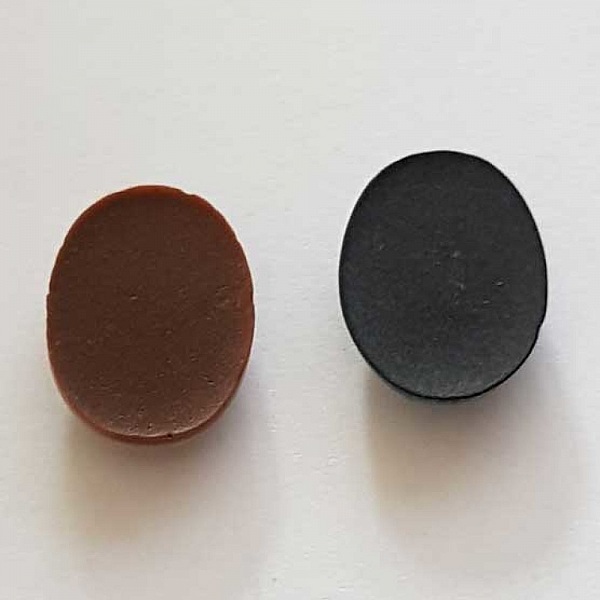 Breloque Cam&eacute;e femme N&deg;09 ovale en r&eacute;sine lot de 2 pi&egrave;ces