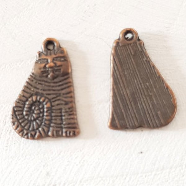 Katzen-Brosche Nr. 23 Kupfer