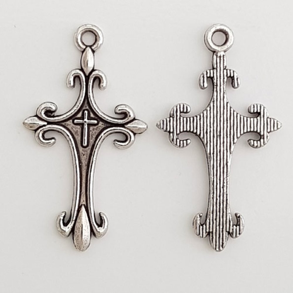 Kreuz Charm N°03 Silber