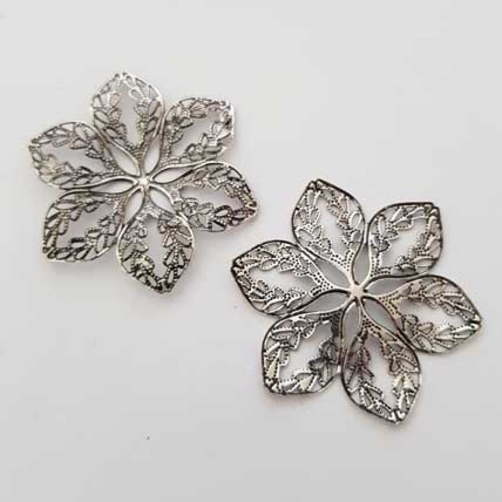 Diverses Charm Nr. 026 Blume Silber