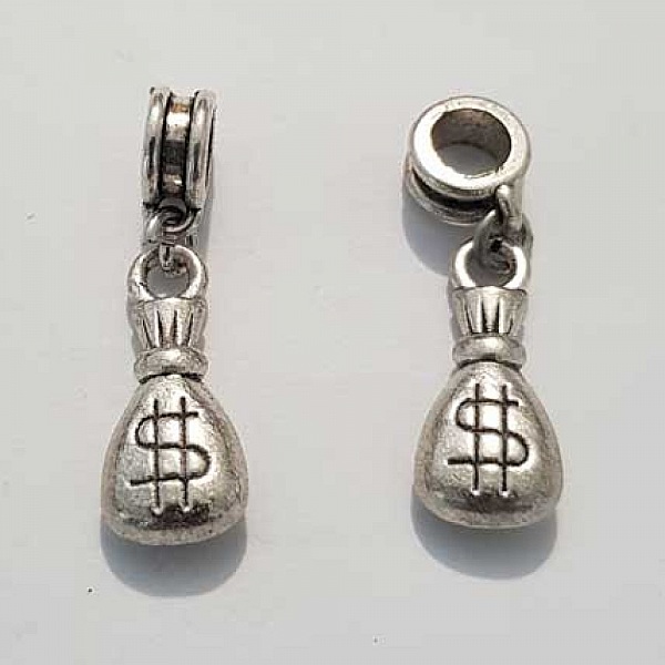 Breloque Dollar N&deg;04 Argent Vieilli