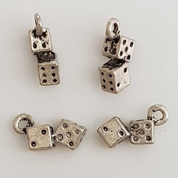 Charm Spielw&uuml;rfel Silber