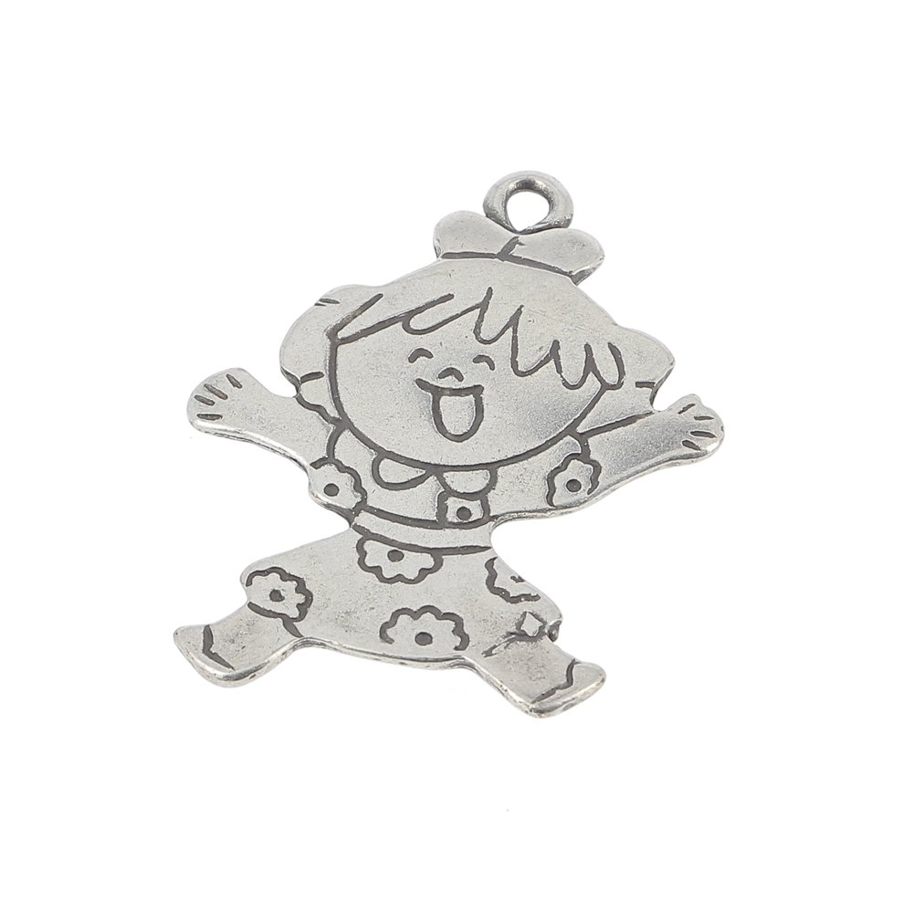 Kinder Charm Nr. 35 Zamak (Silberplattiert)