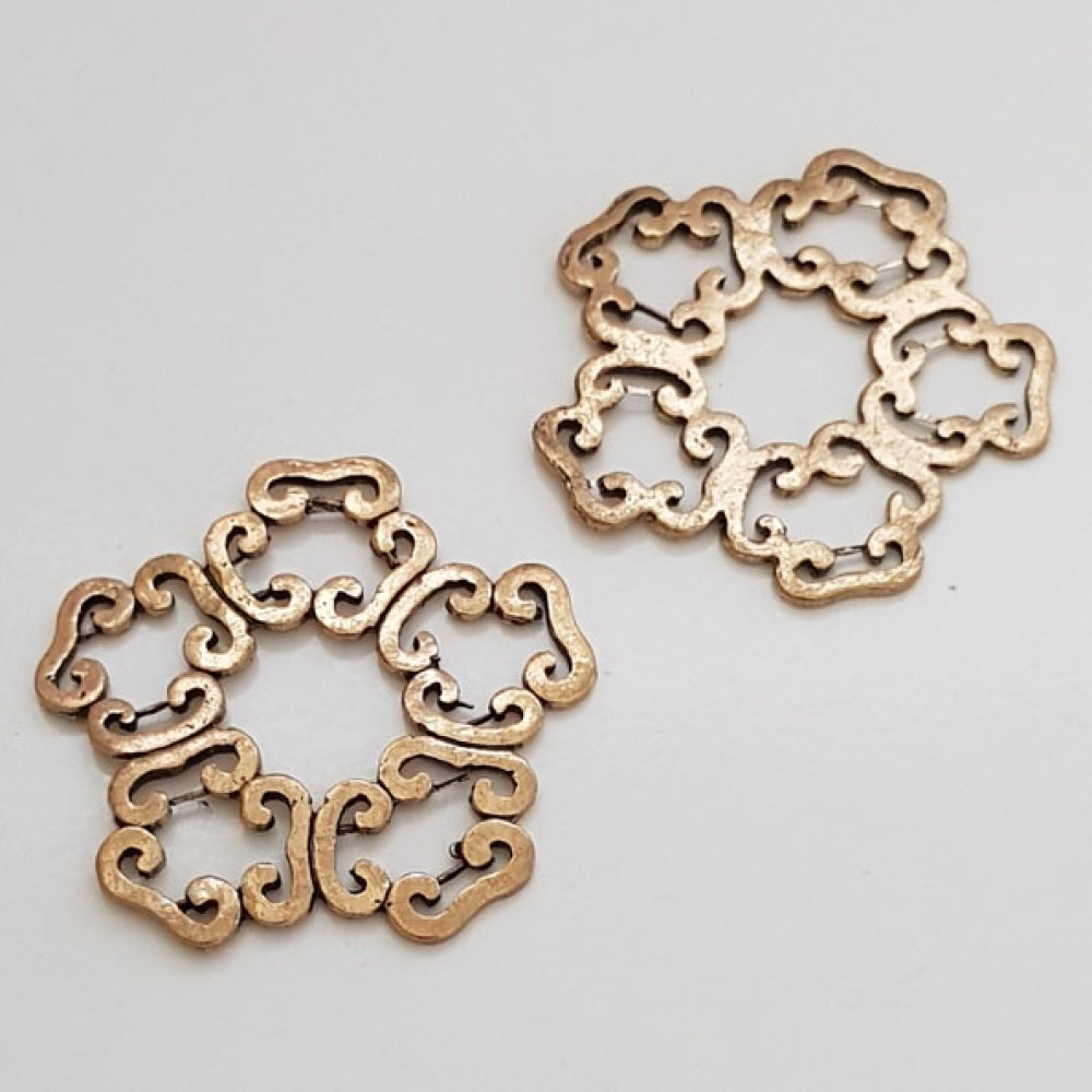 Blume Metall Charm Nr. 022
