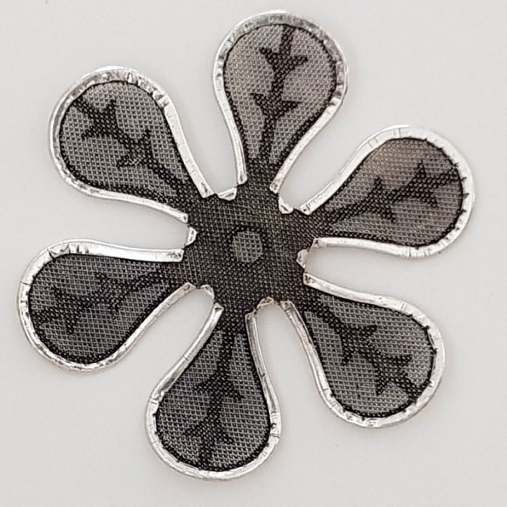 Blume Metall Charm Nr. 029 Silber