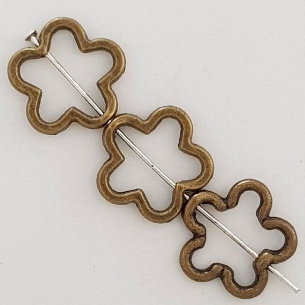 Blume Metall Charm Nr. 031 Bronze